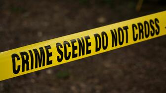 Stock photo of police crime scene tape 