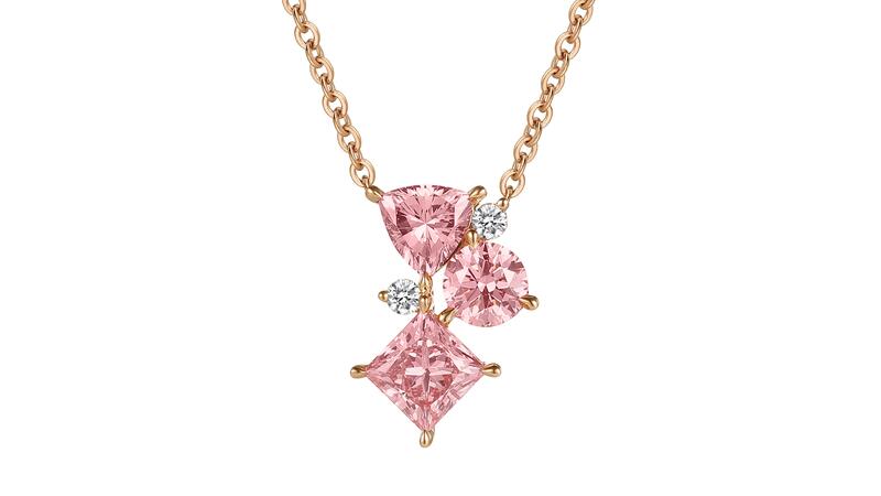 Lightbox The Future Rocks pink lab-grown diamond pendant