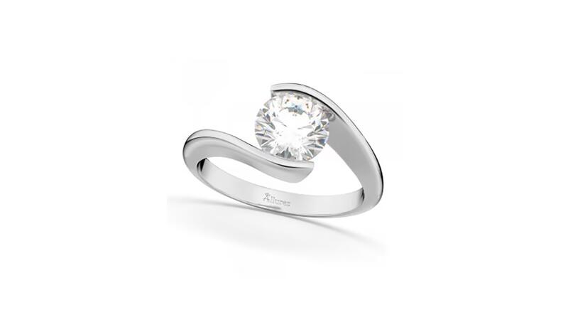 Allurez tension set lab-grown diamond ring