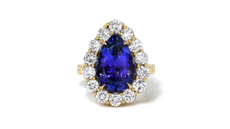 Retrouvaí tanzanite and diamond ring