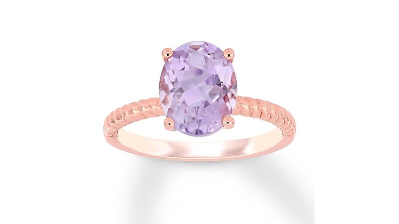 Amethyst engagement ring