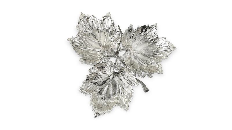 Buccellati silver triptych leaves