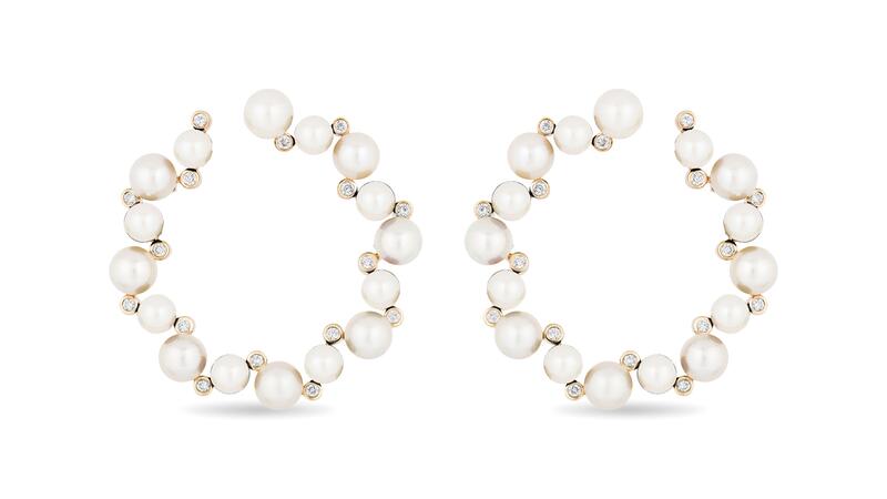 Mason and Books pearl hoops