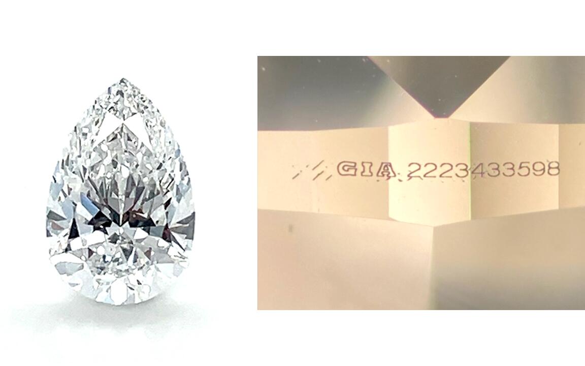 6-carat lab-grown diamond its fraudulently inscribed GIA report number 