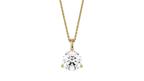 Lightbox lab grown diamond pendant in yellow gold  