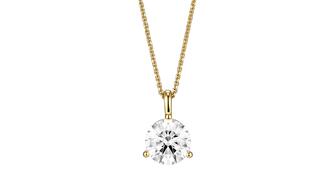 Lightbox lab grown diamond pendant in yellow gold  